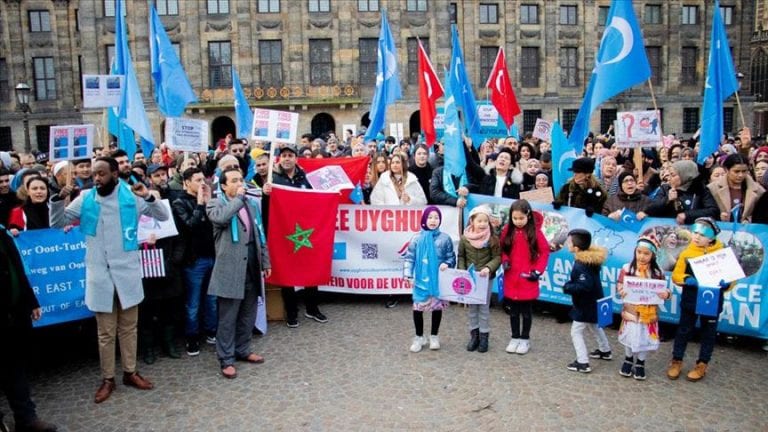 Hollanda Doğu Türkistan Protestosu